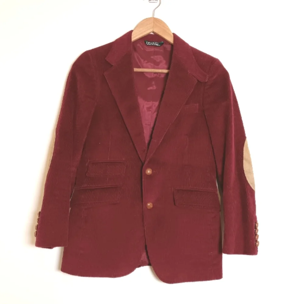 Vintage Polo Ralph Lauren Boys Single Breasted Corduroy Blazer Sport Coat